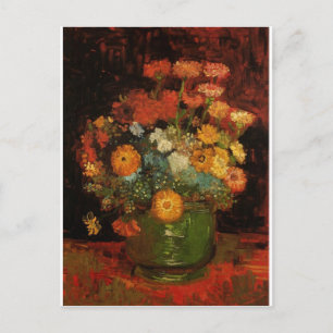 Carte Postale Vase de fleurs de peinture vintage de Van Gogh Flo