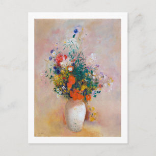 Carte Postale Vase de fleurs, Redon