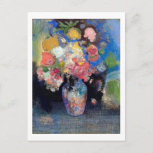 Carte Postale Vase de fleurs, Redon