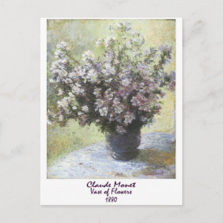 Carte Postale Vase des fleurs de Claude Monet