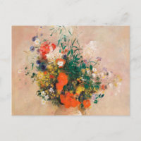 Vase des fleurs de Redon Post-impressionniste