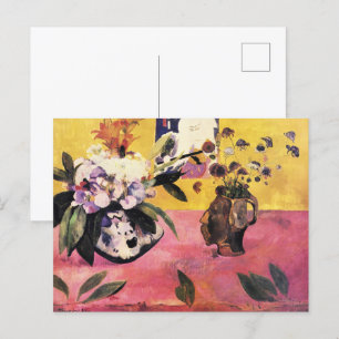 Carte Postale Vase en forme de tête Paul Gauguin et coupe de boi