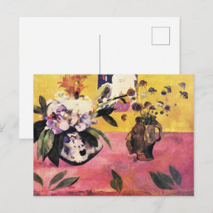 Carte Postale Vase en forme de tête Paul Gauguin et coupe de boi