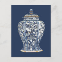 Vase en porcelaine bleue et blanche de Vision Stud