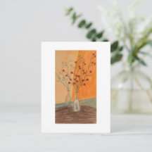 vase en verre thème orange