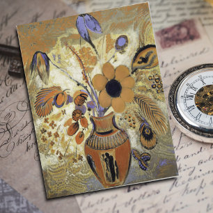 Carte Postale Vase étrusque avec fleurs par Odilon Redon