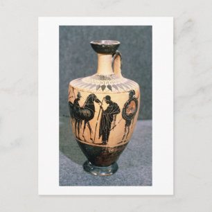 Carte Postale Vase grenier à silhouette noire, Ve siècle av. J.-