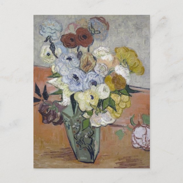 Carte Postale Vase japonaise - Vincent Van Gogh (Devant)