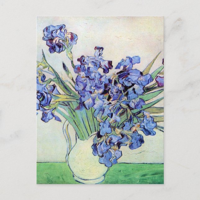 Carte Postale Vase Still Life avec Irises par Vincent van Gogh (Devant)
