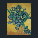 Carte Postale Vase Still Life avec Irises par Vincent van Gogh<br><div class="desc">Still Life : Vase with Irises Against a Yellow Arrière - plan by Vincent van Gogh est un post impressionnisme vintage d'art encore vie peinture de nature florale. Un magnifique bouquet de belles fleurs d'iris à barbe violet d'un jardin de printemps dans un vase. Classic Country couleurs à la française...</div>