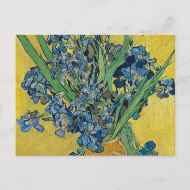 Carte Postale Vase Van Gogh avec Iris Classic Impressionnisme (Devant)