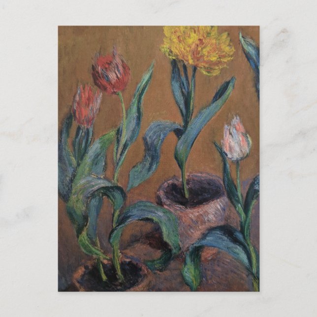 Carte postale Vases de tulipes de Claude Monet (Devant)