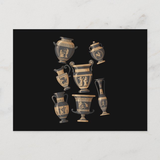 Carte Postale Vases grecques Poterie Céramique Porcelaine Hobby  (Devant)