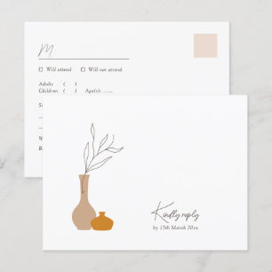 Carte Postale Vases minimalistes Boho Demande de chanson + cho
