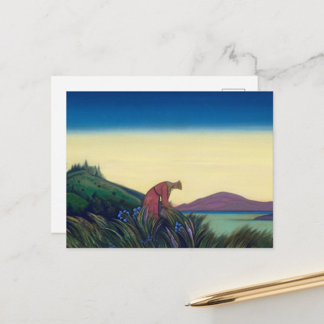 Carte Postale Vasilisa le plus au monde par Roerich (Devant/Arrière en situation)