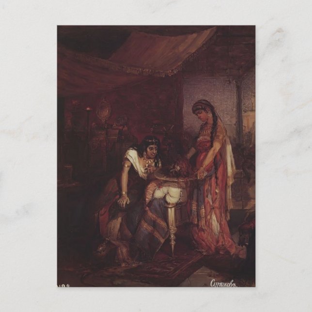 Carte Postale Vasily Surikov- Salome dirige St John (Devant)