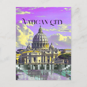 Carte postale Vatican City Travel, Voiture postale