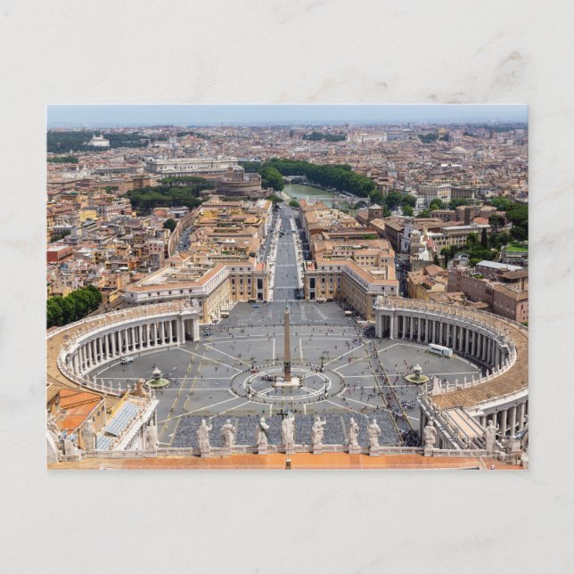 Carte Postale Vatican, Italie : Vue aérienne Carré de Saint-Pier (Devant)
