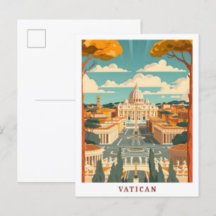 Carte Postale Vatican Rome Italie Élégant Vintage voyage d'art