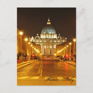 Carte Postale Vatican, Rome, Italie la nuit