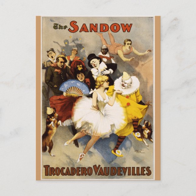 Carte Postale Vaudeville - Le Sandow, Trocadero Vaudevilles (Devant)