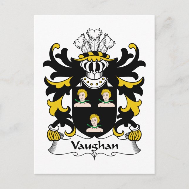 Carte Postale Vaughan Family Crest (Devant)