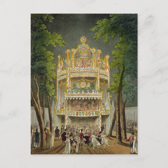 Carte Postale Vauxhall gardens, 1808 (Devant)