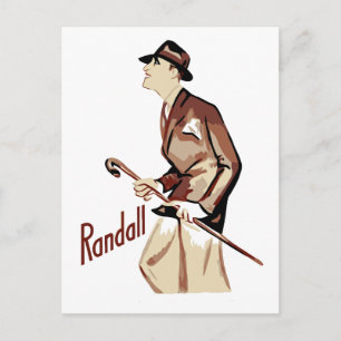 Carte Postale Vector Art Jazz Age Mode homme