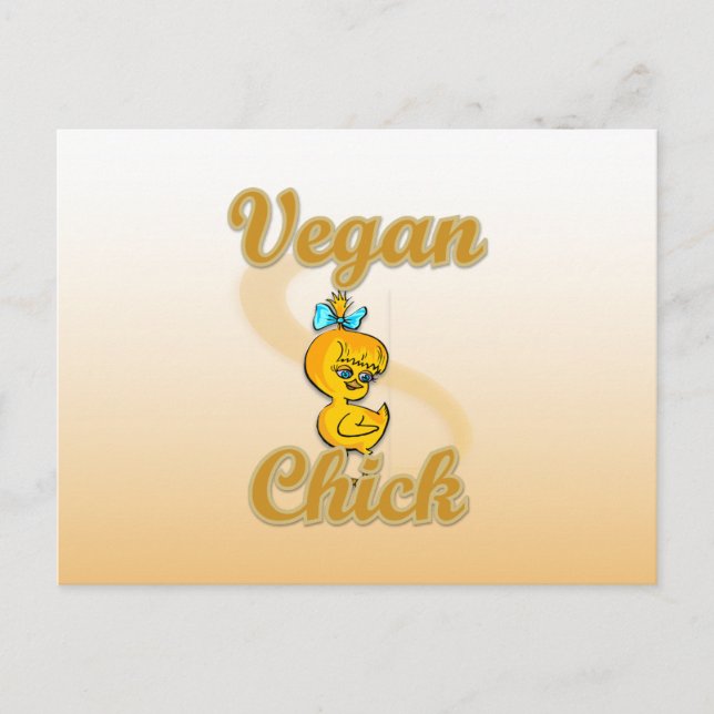 Carte Postale Vegan Chick (Devant)