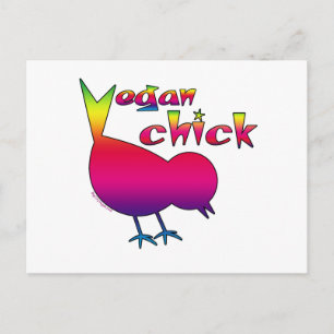Carte Postale Vegan Chick