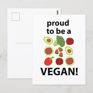 Carte Postale Végan Fière de être végane