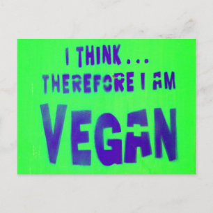 Carte Postale Vegan Love Animaux Manger Plante