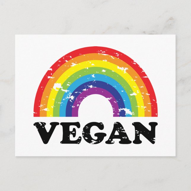 Carte Postale Vegan Rainbow (Devant)
