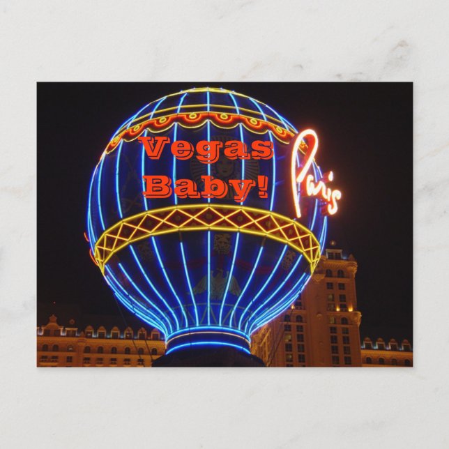 Carte Postale Vegas Baby ! (Devant)