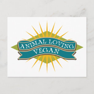 Carte Postale Végétan d'amour animal