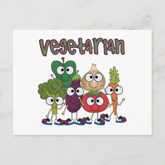 Carte Postale Végétarien (Devant)