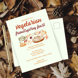 Carte Postale VÉGÉTARIEN Whimsgiving Friendsgiving