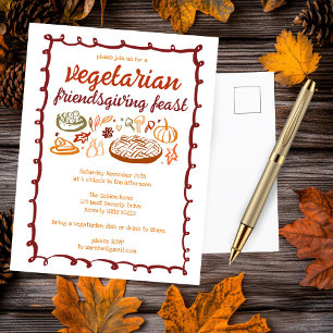 Carte Postale VÉGÉTARIEN Whimsgiving Friendsgiving