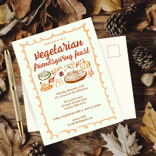 Carte Postale VÉGÉTARIEN Whimsgiving Friendsgiving