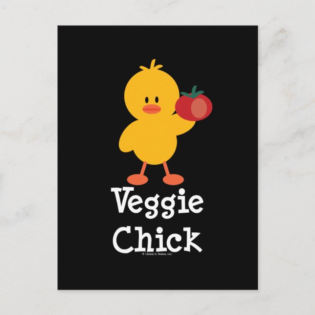 Carte postale Veggie Chick (Devant)