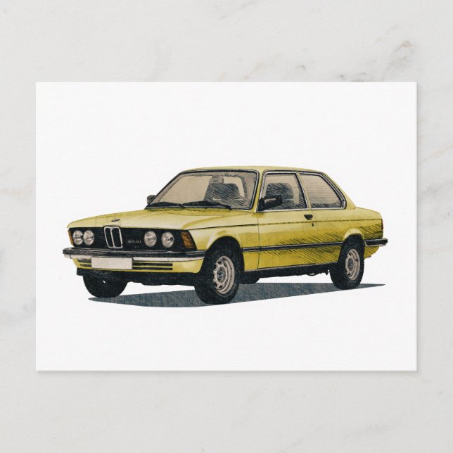 Carte Postale Véhicule BMW vintage (Devant)