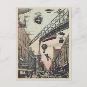 Carte Postale Véhicules vintages Futuristes City Street