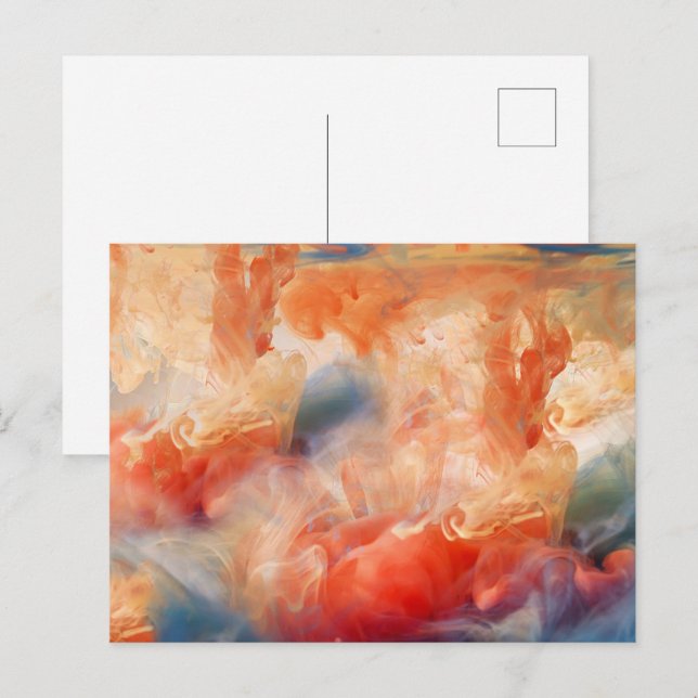 Carte Postale Veines de marbre liquide en feu (Devant / Derrière)