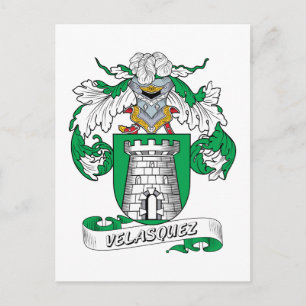 Carte Postale Velasquez Family Crest
