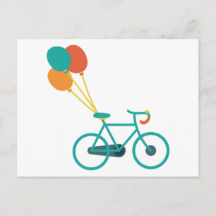Carte Postale Vélo à ballon