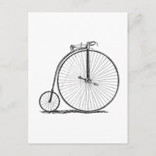 Carte Postale Vélo à grande roue Penny Farthing