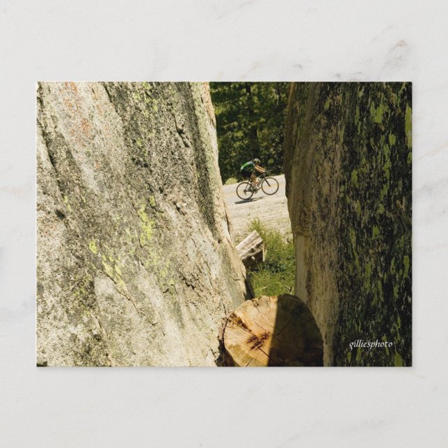 Carte Postale Vélo à travers le Granite (Devant)