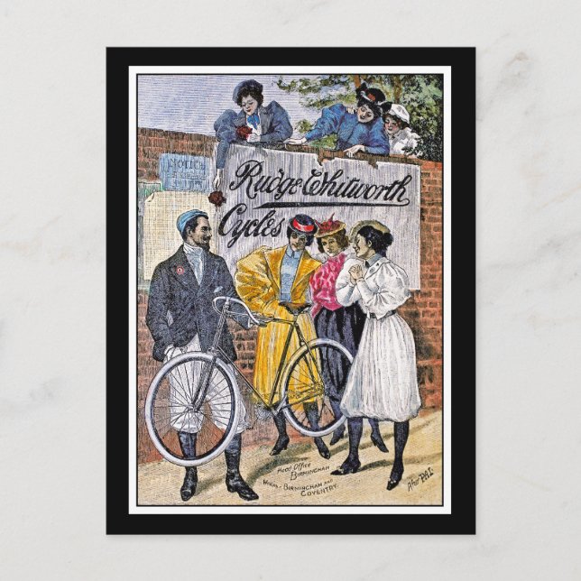 Carte postale : Vélo Art Ruge Whitworth Cycles (Devant)