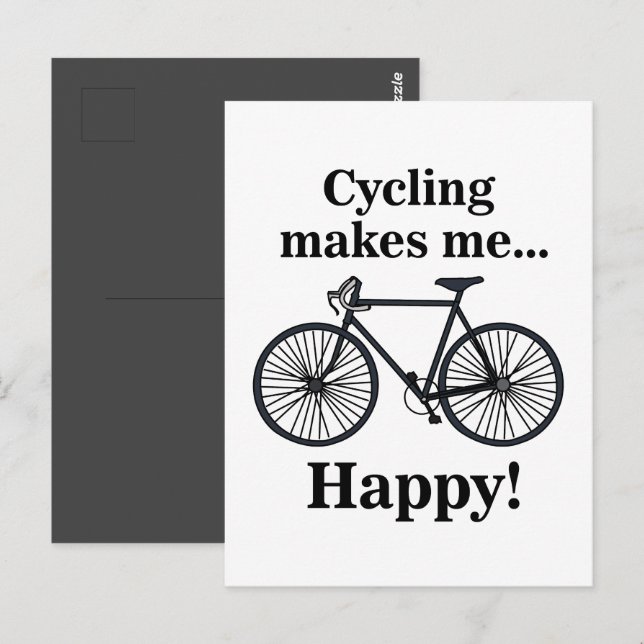 Carte Postale Vélo Cyclisme Pédalage Cycliste (Devant / Derrière)