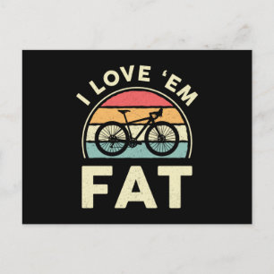 Carte Postale Vélo de graisse Je les aime Vélo de grande montagn